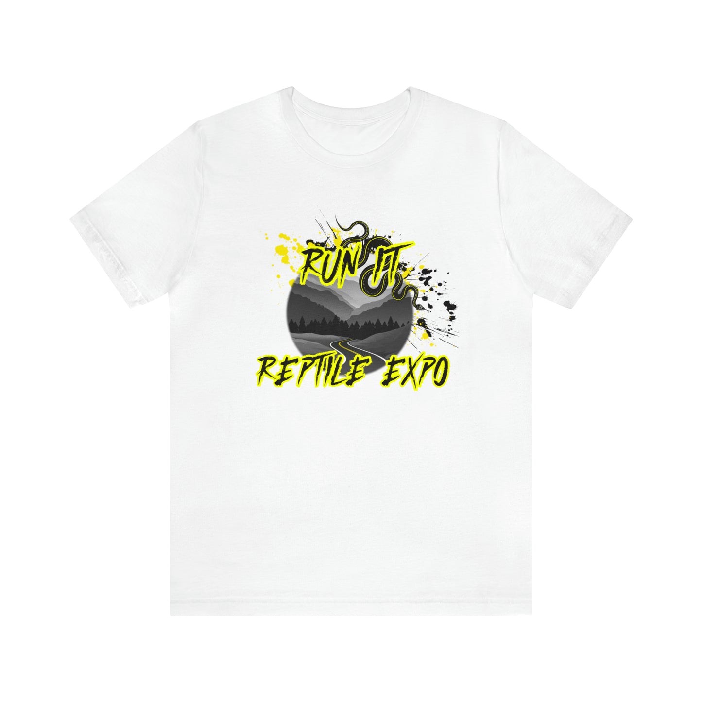 RUN IT Reptile Expo Logo Unisex Jersey Short Sleeve Tee