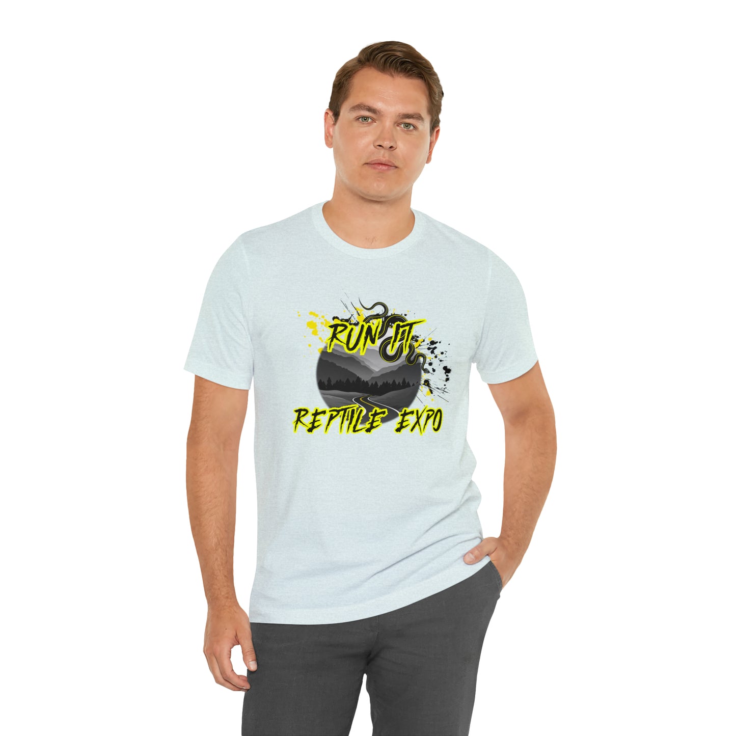 RUN IT Reptile Expo Logo Unisex Jersey Short Sleeve Tee